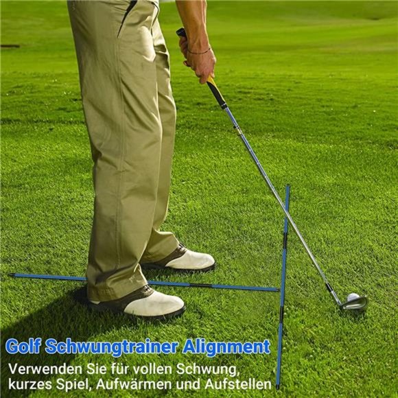 Golf Alignment Training Sticks, 48 Inch Foldable Swing Aiming Trainer, 2 Pack - Picture 3 of 6